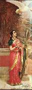 Raja Ravi Varma Swan messenger oil on canvas